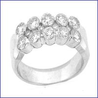 18k white ladies diamond ring