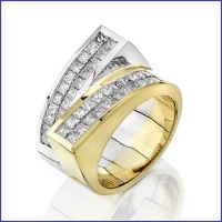 18k 2 tone diamond ring